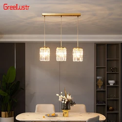 Nordic Chandelier Room Decor Led Pendant Light Modern Dining Room K9 Crystal Hanging Lamps For Ceiling Luxury Lustre Fixture