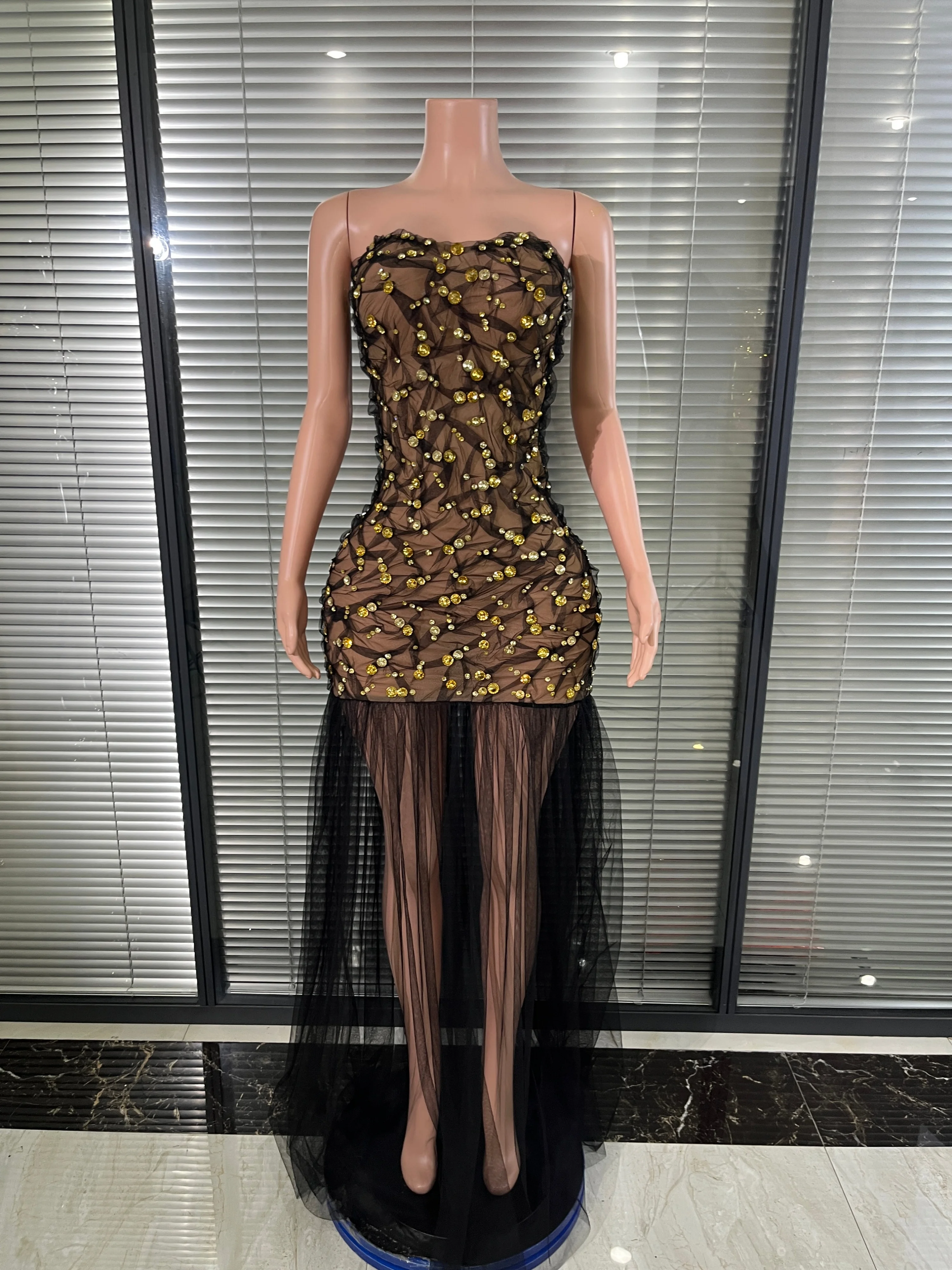 Luxuriöses 2026 Funkelndes Str – Sparkly Rhinestone Club Party Dress Bewertung und Preis