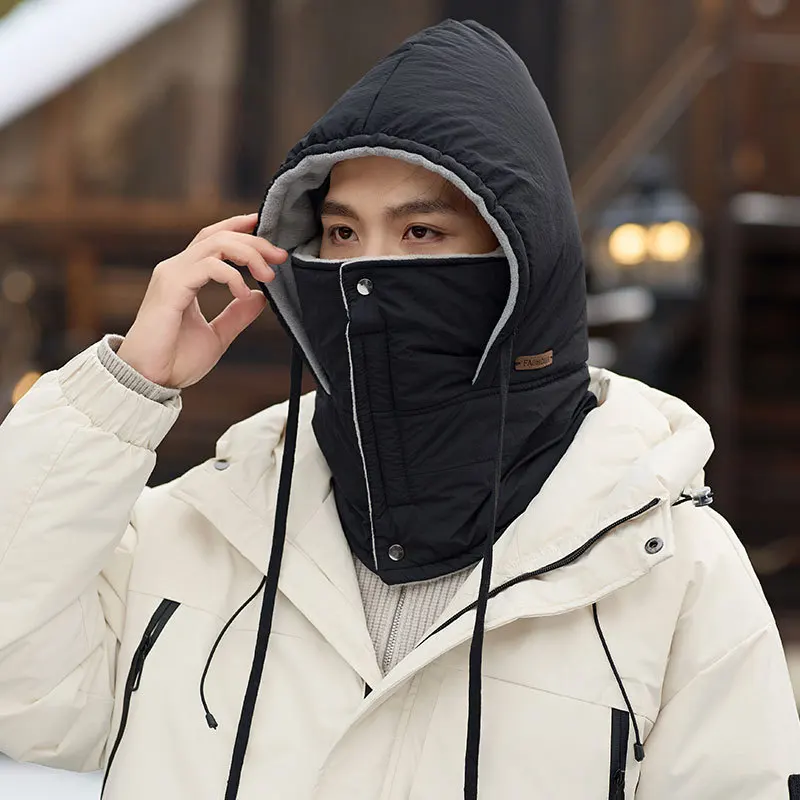 Multi-functional Women Cold One-piece Lei Feng Hat Men Winter Windproof Cycling Mask Couple Face Protection Ski Cap