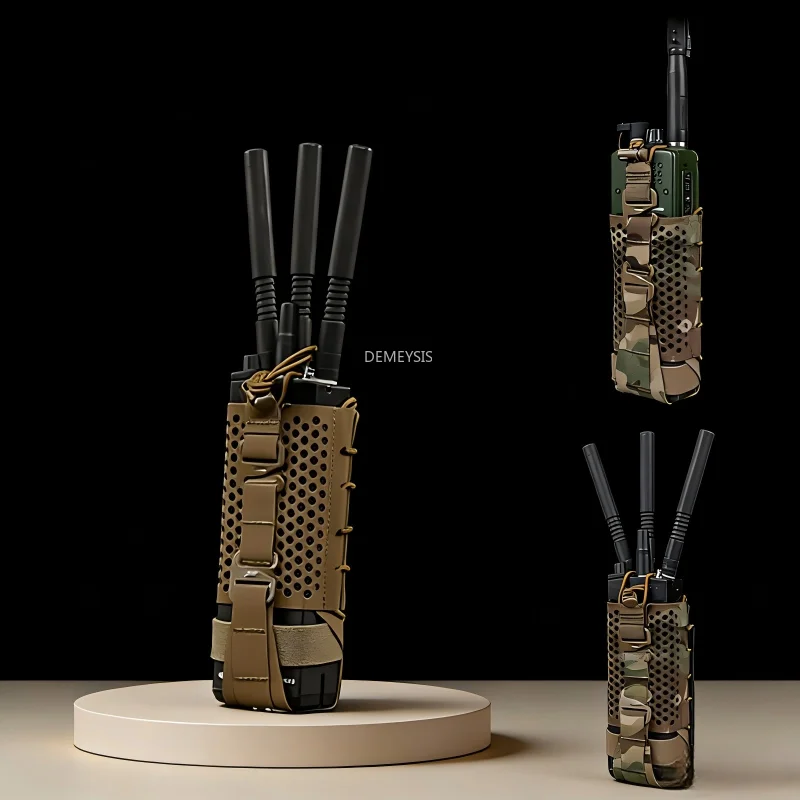 Universal Tactical Radio Pouch Camouflage Shooting Hunting Walkie-talkie Bag Intercom Cover Communication Accessories Holder
