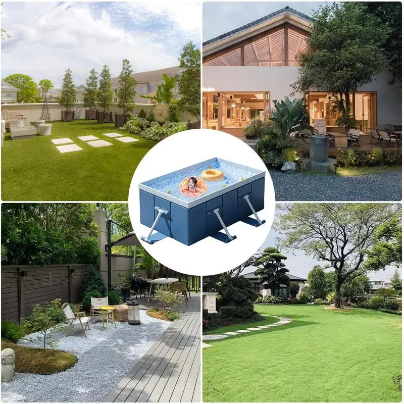 Piscina non gonfiabile pieghevole con guscio rigido Piscina per bambini Giocattolo estivo portatile per giochi d'acqua per bambini Adulti e animali domestici