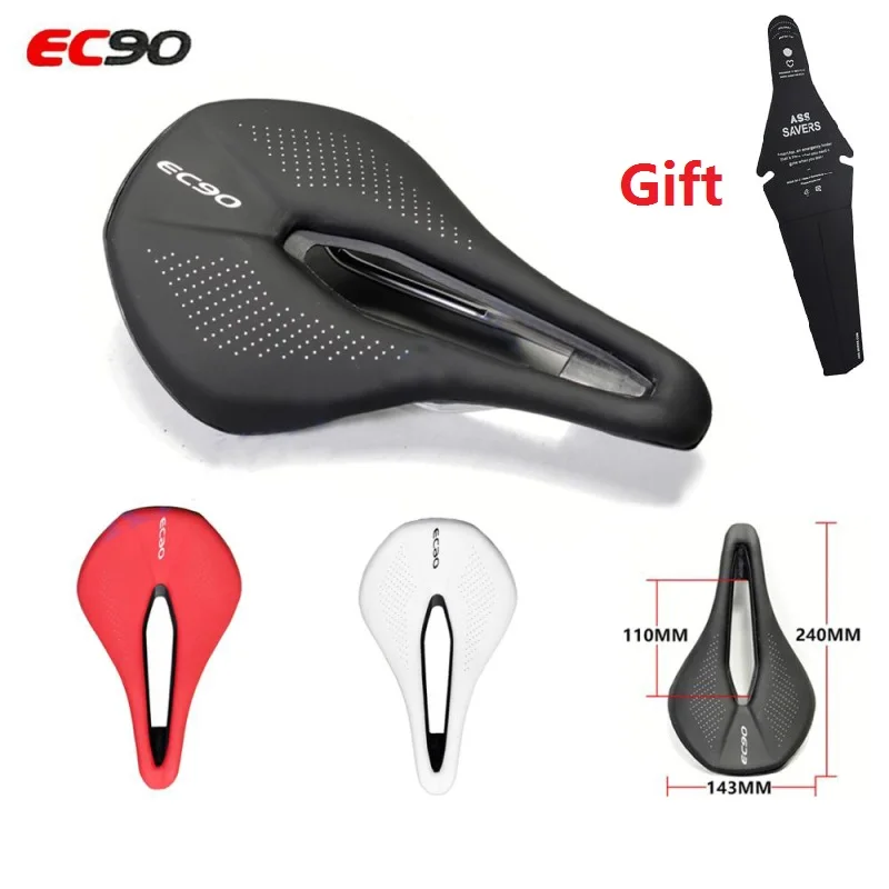 EC90 Soft Silica Gel Bicycle Seat MTB Road Bike Saddles Ultralight Breathable Comfortable Seat Cushion Bike Racing Saddle Parts