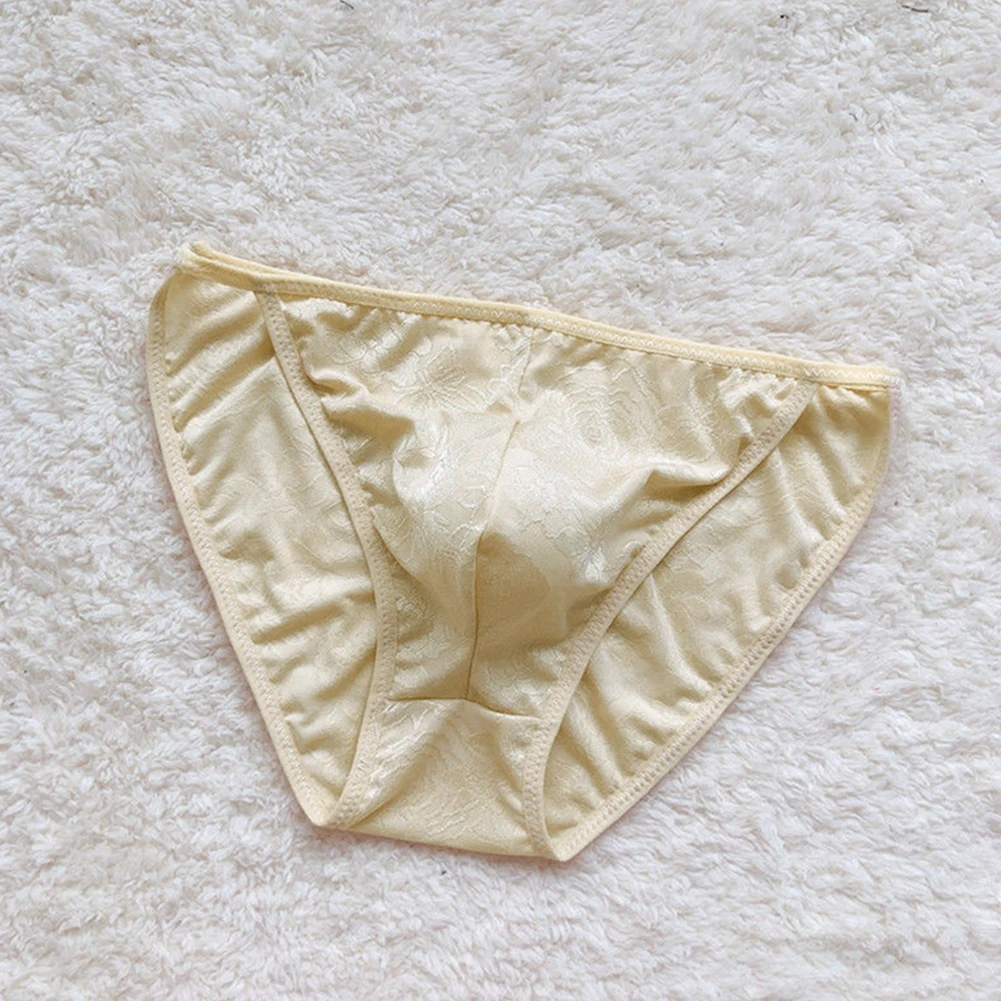 Comfort Traspirante Mutande da uomo in seta di ghiaccio Slip da uomo Slip traspiranti per tutte le stagioni Comodo modello da uomo in seta di ghiaccio