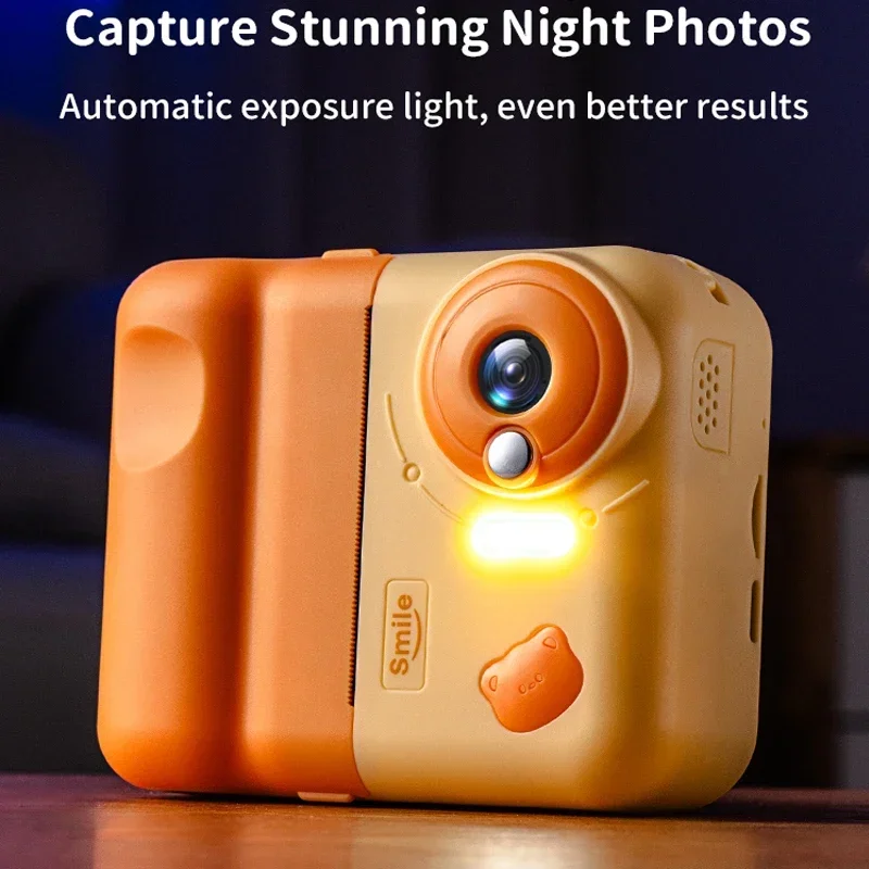 Kids Digital Camera Instant Print Hd 1080P Video Camera Toys Mini Photography Cam Portable Children Birthday Xmas Newyear Gift