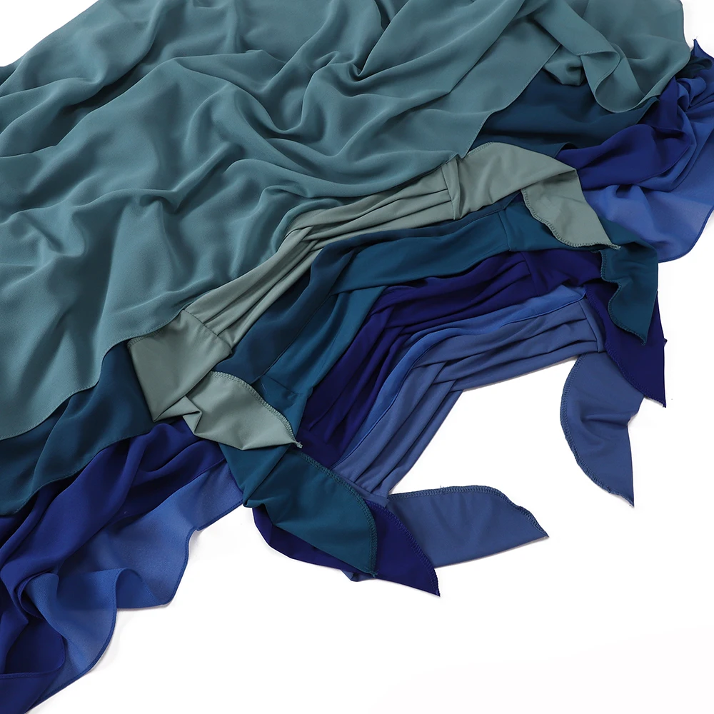 Muslimischer Kreuz-Krawatten-Chiffon, sofortiger Hijab, guter Stichschal, weicher Turban, schlichtes Stirnband, Wraps, Foulard-Schals, Lieferant – Detail 9