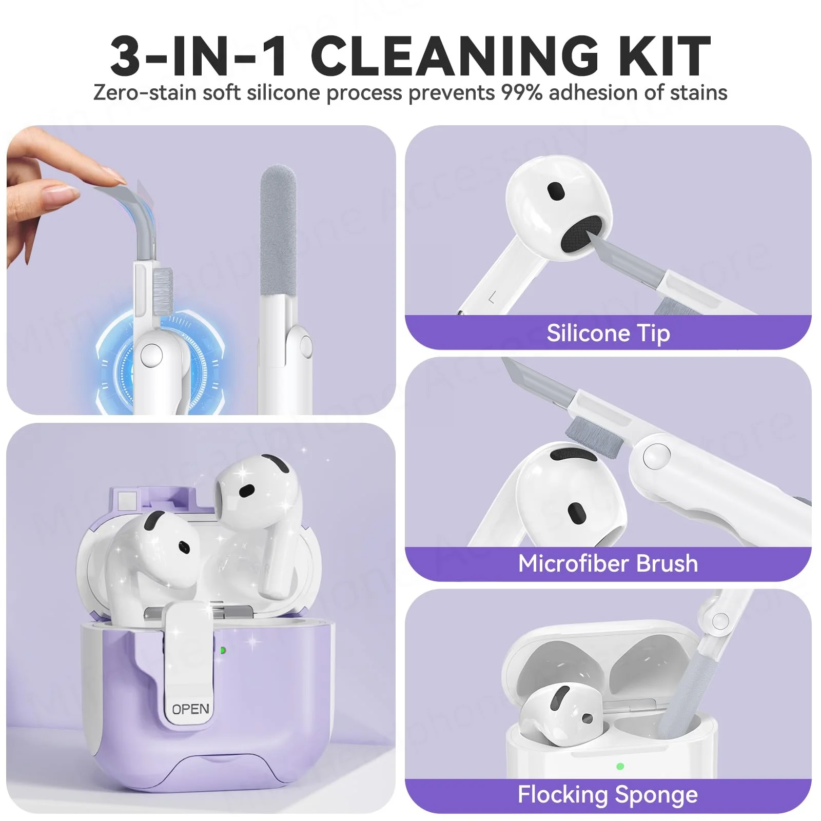 Nueva funda magnética automática para auriculares diseñada para AirPods Pro de segunda generación 2022/2023 (cable de aclaramiento) con cordón