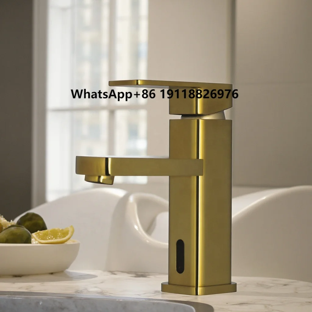 

Modern Wholesale Customizable Bathroom Touchless Automatic Infrared Sensor Sink Water Taps Bathroom Brass Wash Basin Faucet