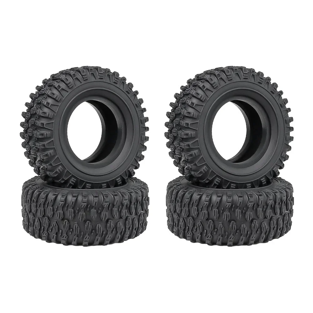 4pcs 1.3 in Wheels Soft Sticky Rubber Tires for 1/24 1/18 SCX24 TRX4M RC Crawler Car,RC 1.3