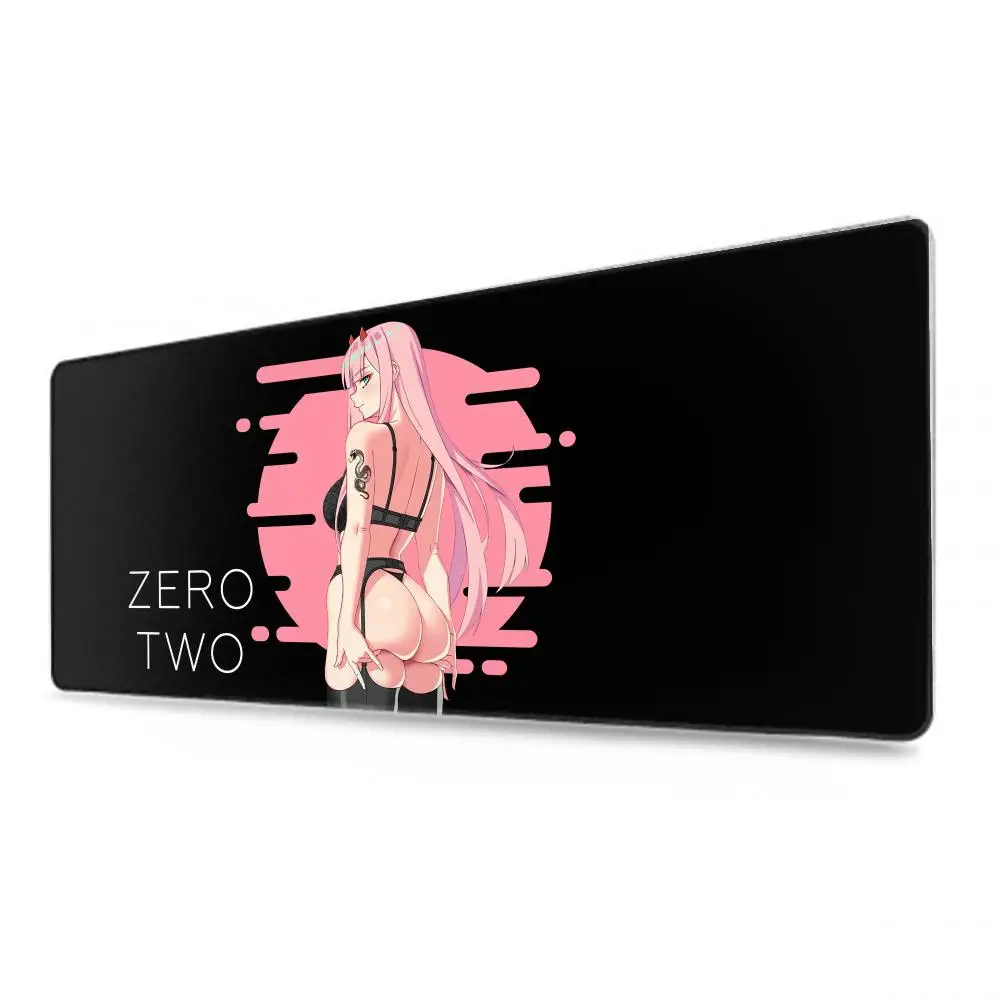 Zero Two Mouse Pad Tablet mouse Pad Laptop xl desktop mate, cute HD Rainbow Gaming keyboard pad, Player, 90x40