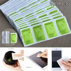 100pcs New Screen Cleaning Wet Wipes Antibacterial for Glasses Lens Phone