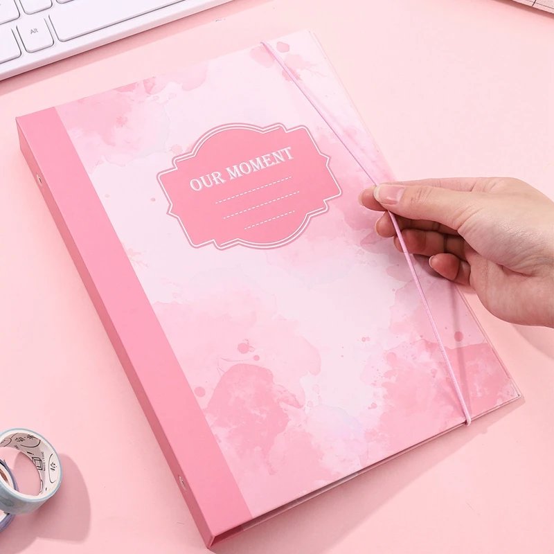 A5 Binder Photocard Holder Kpop Idol Halo Dyed Shell Photo Album Photocards Collect Book Minimalist Student School Stationery