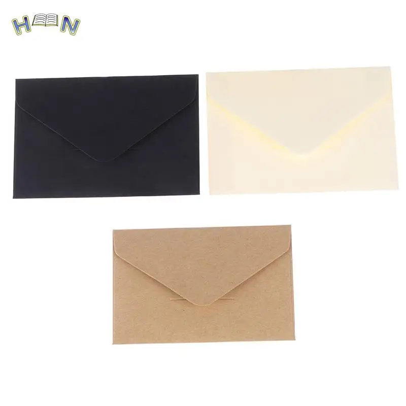 20pcs/set Classical Kraft Blank Mini Paper Window Envelopes Wedding Invitation Envelope Gift Envelope