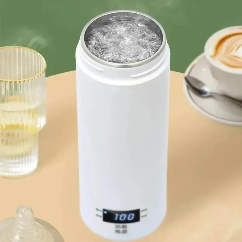 

Customizable500ML Electric Kettles Portable Tea Coffee Kettle Travel Boil Water Thermal Cup Anti-Scald Water Bottle English Menu