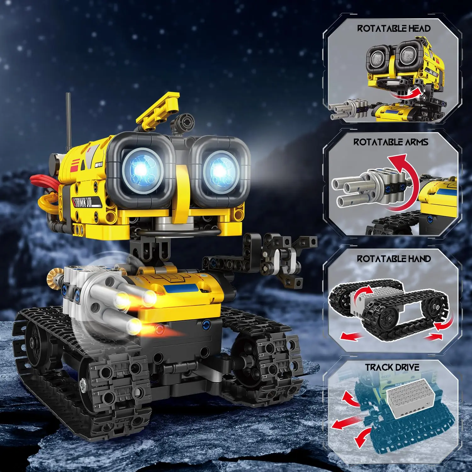 Robot Building Toys-5 in 1 Remote&App-Controlled Robot RC Wall Robot/Engineering/Mech Scorpion STEM Toy Gifts for Kids10+