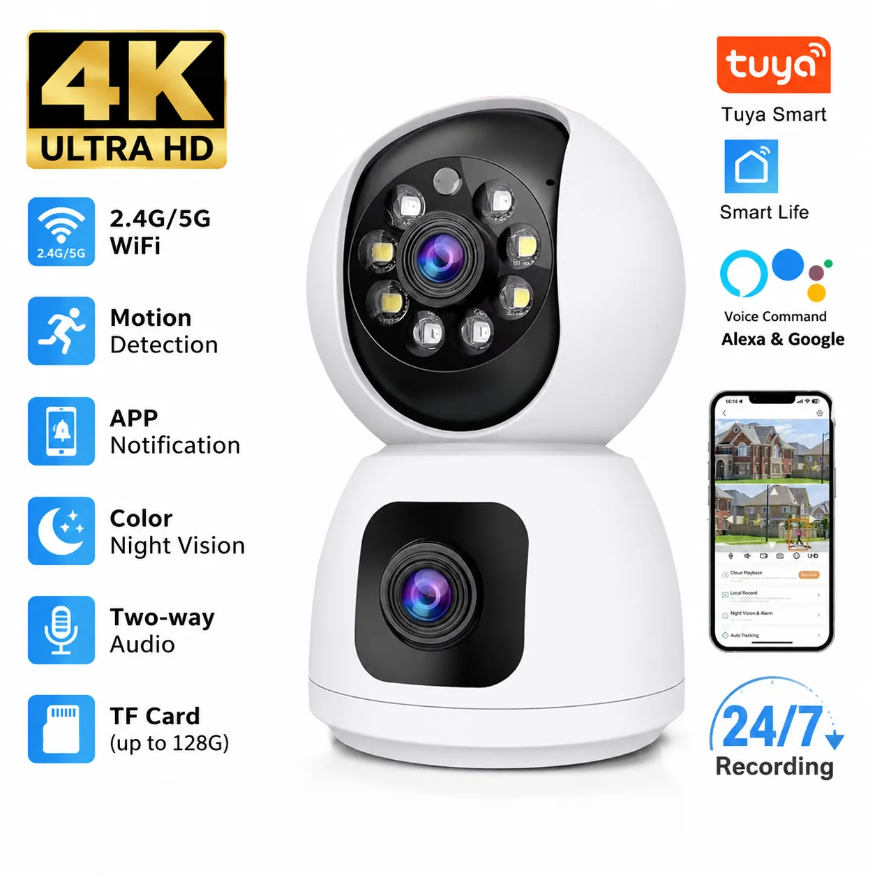 tuya-デュアルレンズデュアルスクリーンセキュリティカメラ-4k-8mp-5g-wifi-屋内-ptz-カメラ-ai-自動追跡機能付き-カラーナイトビジョン監視