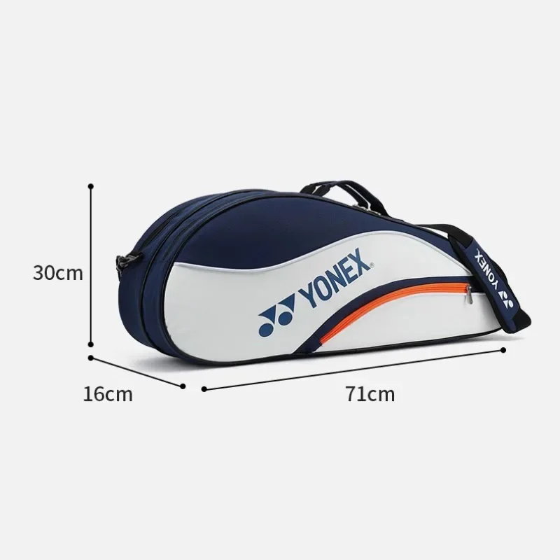Borsa per racchette professionale YONEX, può contenere fino a 4 racchette da badminton, borsa sportiva con scomparto per scarpe, per donna e uomo