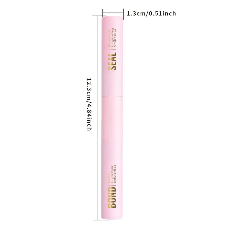 Eyelash Adhesive Double Ended Bond and Seal Waterproof Non Irritating For Sensitive Eyes and All Day Makeup
