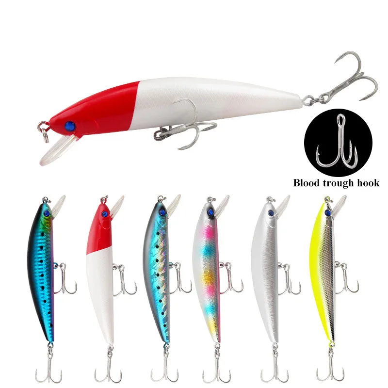 

Minnow Fishing Lure 13cm 41.2g Sinking Big Weight Wobbler Jerkbait Swimbait Artificial Hard Bait Three Hook Sea Fishing Pesca