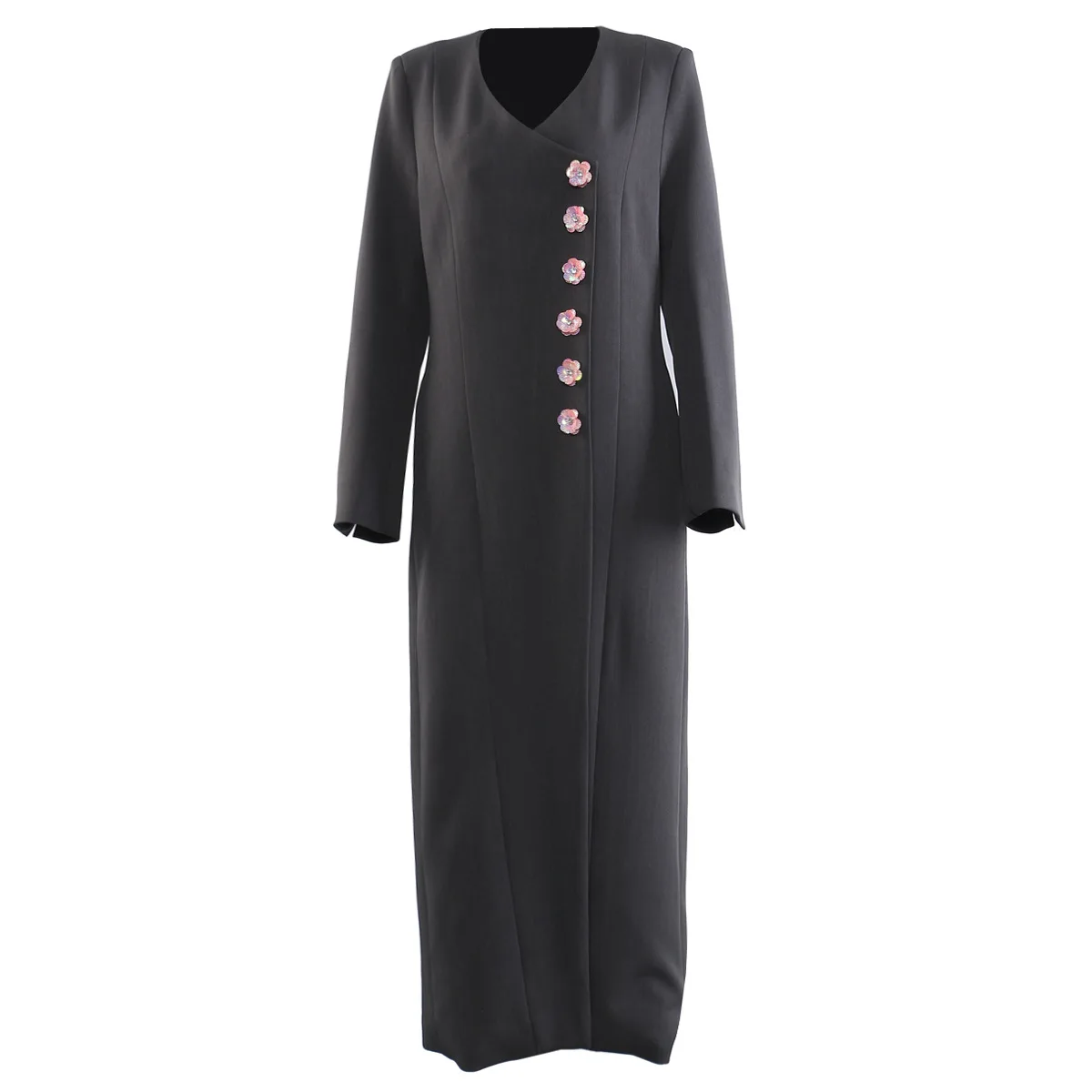 

Женский сверхпрочный тренч средней длины с 3D цветочным декором, персонализированная модная верхняя одежда