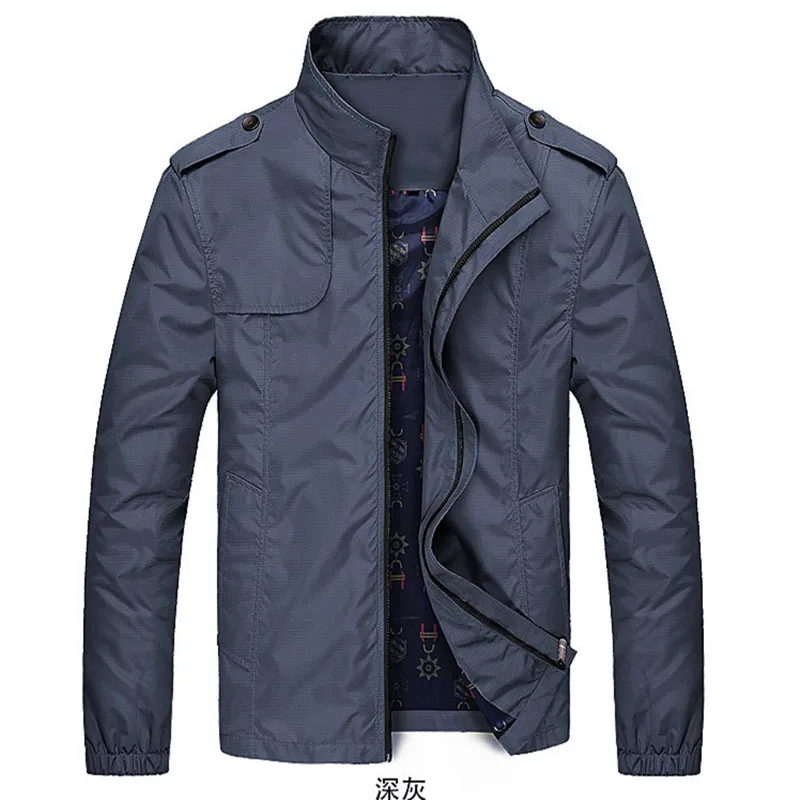Men Jackets Stand Neck Splice Zipper Long Sleeve Slim Fit Work Solid Casual Y2k Streetwear Windbreaker Jacket Autumn Winter 2026