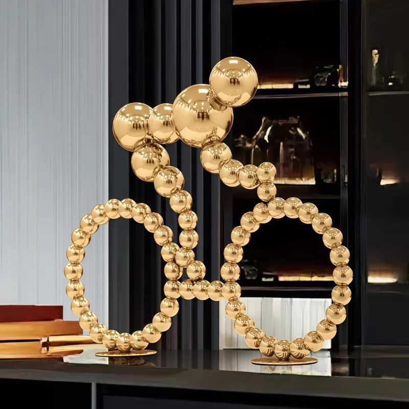 Press Ahead with Courage Stainless Steel Decoration, Villa Hotel Corridor Shop Office Home Interior Sculpture Ornaments