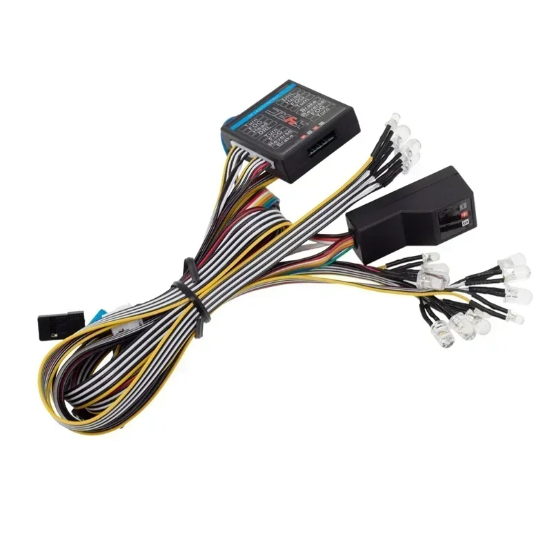 

1/8 1/10 RC Car 14 LED Light System Front & Rear Lamp Turn Signals Brake Lights For Tamiya HSP HPI AXIAL RC4WD Tras