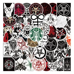 50pcs Demon Satanism Stickers Gothic Falling Angel Baphomet Vinyl Decals Scooter Car Motorcycle Bike Laptop Cool Sticker  Toy