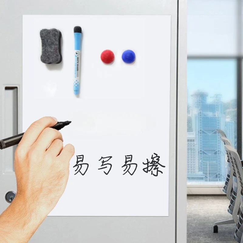 Pizarra de mensajes magnética borrable A2A3A4, pegatinas de notas, pizarra blanca suave magnética PET, pegatinas para refrigerador