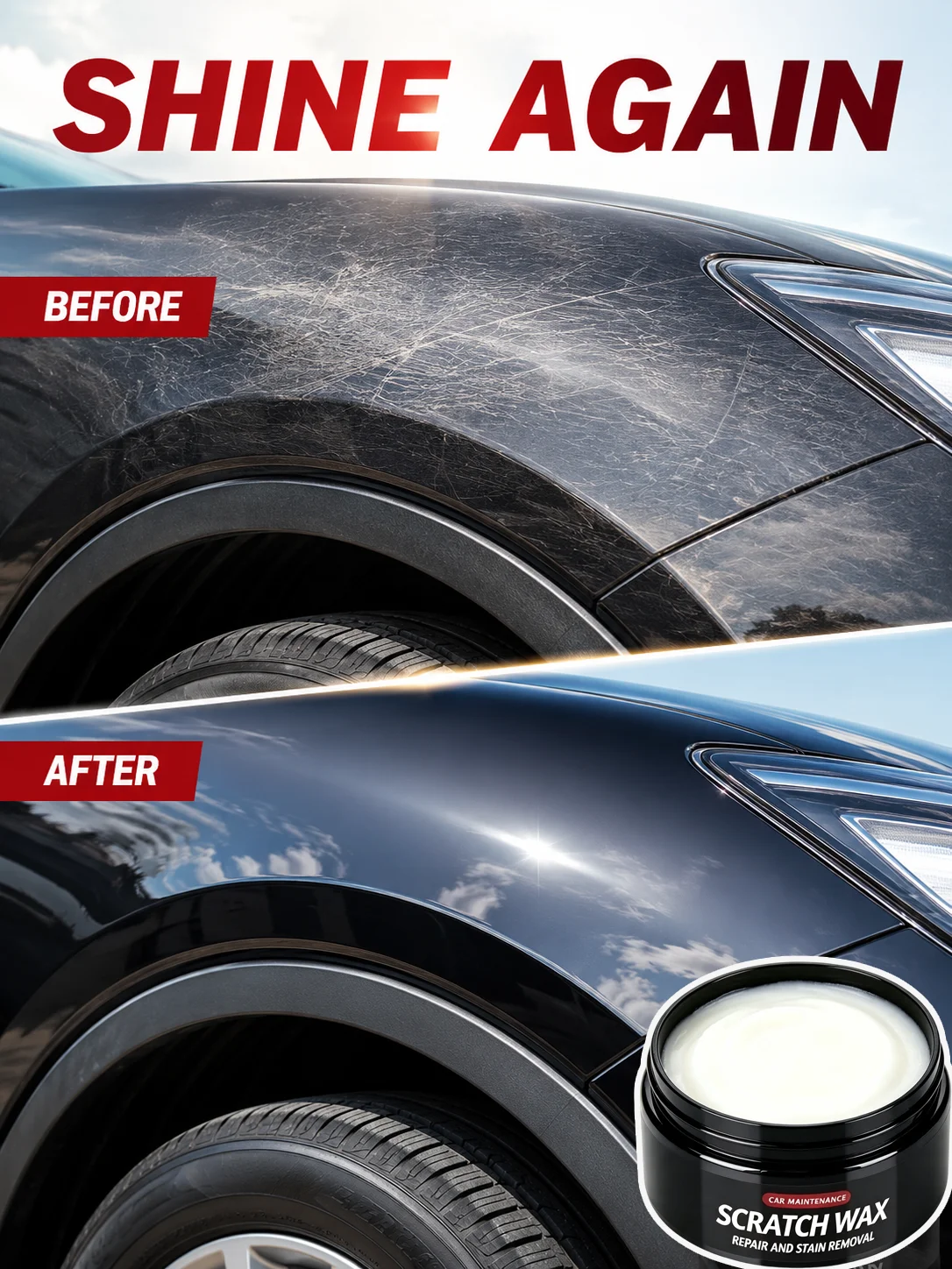 Car Repair Paste Treat Paint Abrasion Marks Bring Back Brightness To Car Paint Coating