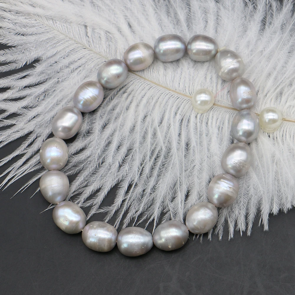 

20cm Length Rice Pearl Bracelet Silver Freshwater Baroque Pearl Bead Wrist Decoration For DIY Creative Gift Accessories 10-11mm