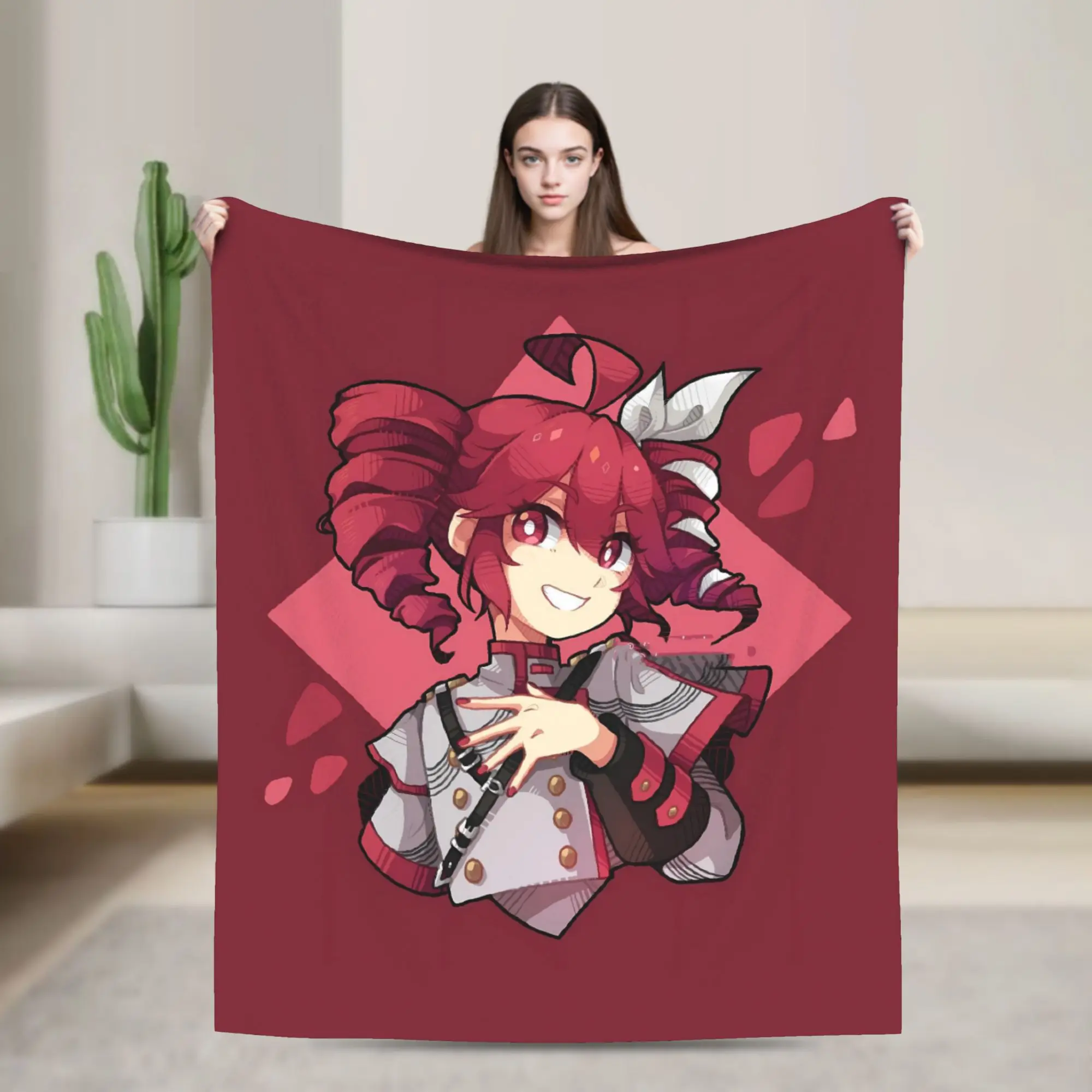 Kasane Teto Warm Tone Manga Blanket Quality Soft  Throw Blanket Spring Travel Couch Bed Pattern Bedspread