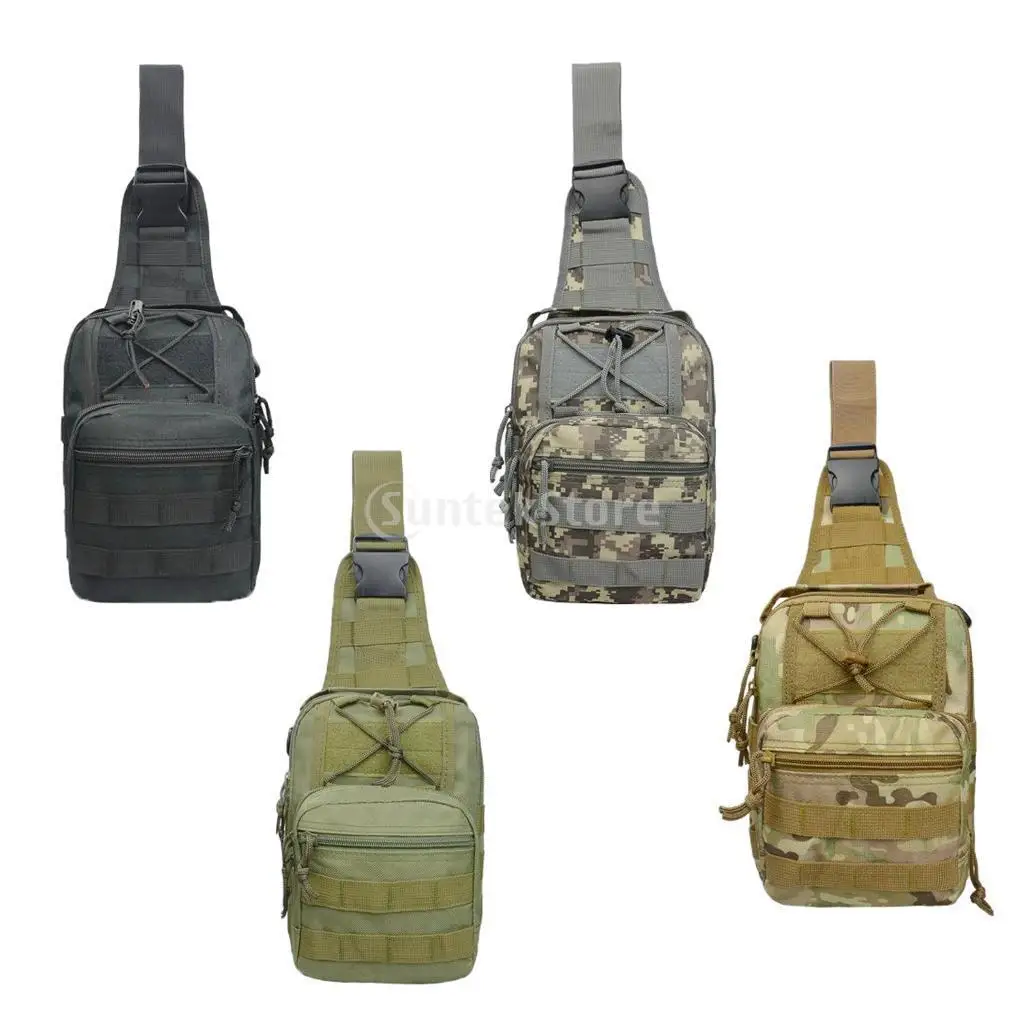 Tactical Shoulder Bag Outdoor Travel Crossbody Molle Bag Riding Chest Pack