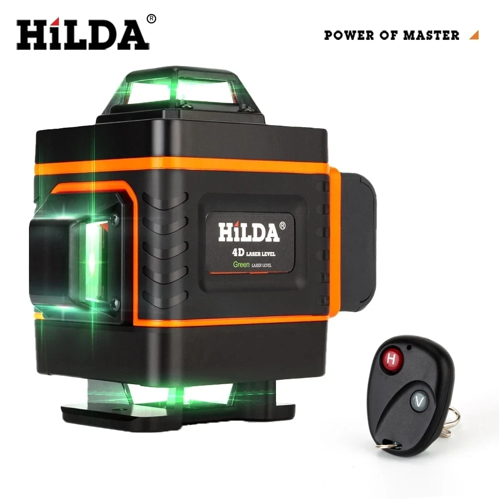 HILDA 4D Laser Level cross line Green laser level self-leveling multipurpose level laser horizon vertical  measure