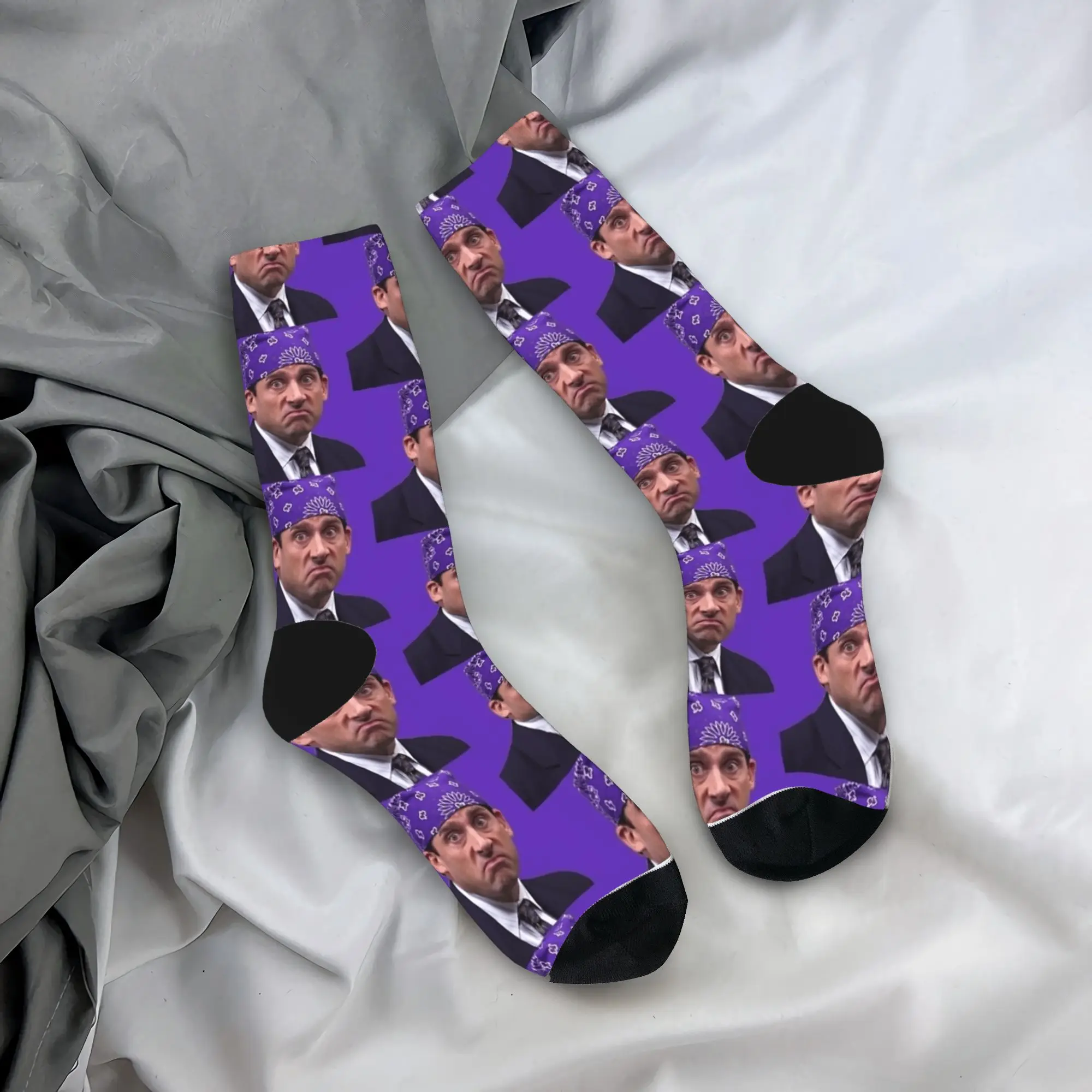 Prison Mike The Office Funny TV Show Socks Printed Stockings Anti Bacterial Men Socks Quality Autumn Modern Cycling Socks #1