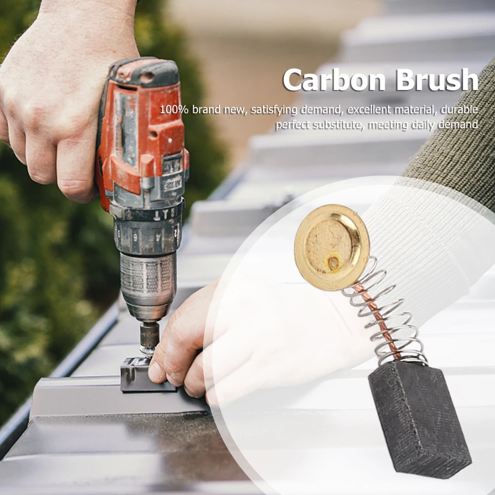 فرش الجرافيت لاستبدال قطع وتلميع آلة ، فرشاة الكربون ، مطرقة كهربائية ، زاوية طاحونة ، أدوات الآلات ، 10 قطعة #4