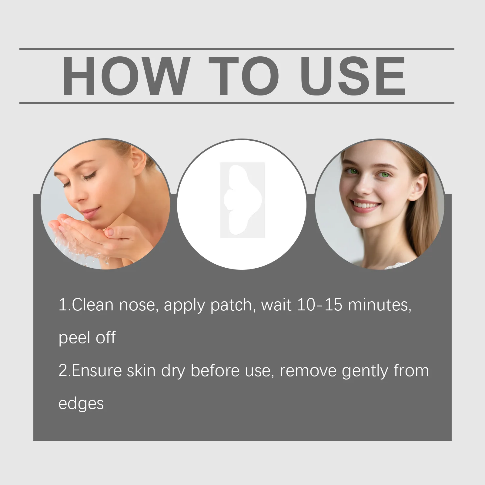 Blackheads Removal Nose Patch Deep Cleansing Pores Shrinking Strips Skin Care Mask Pimples Removal Cleansing Facial Care Tool