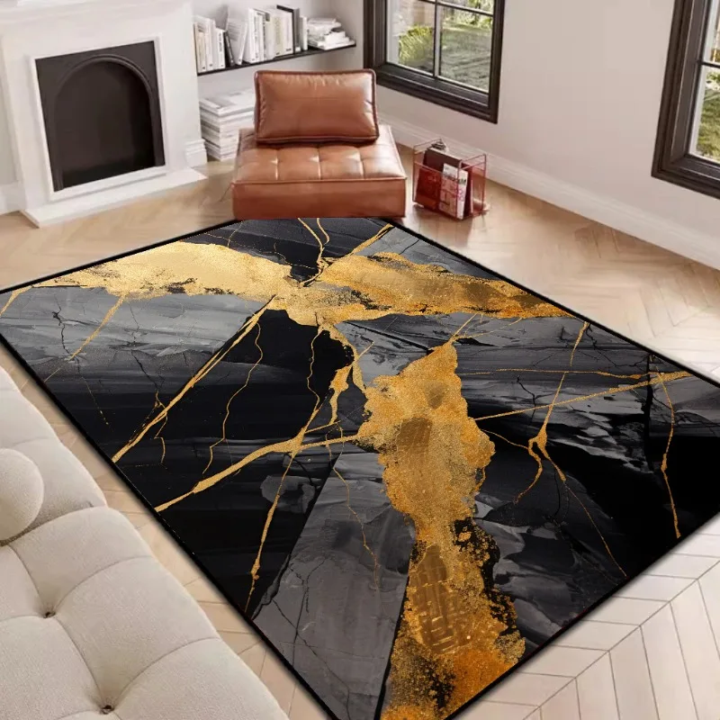 Modern Geometry Living Room Carpet Abstract Bedroom Decor Lounge Rug Splash-ink Sofa Coffee Table Beside Rugs Non Slip Floor Mat