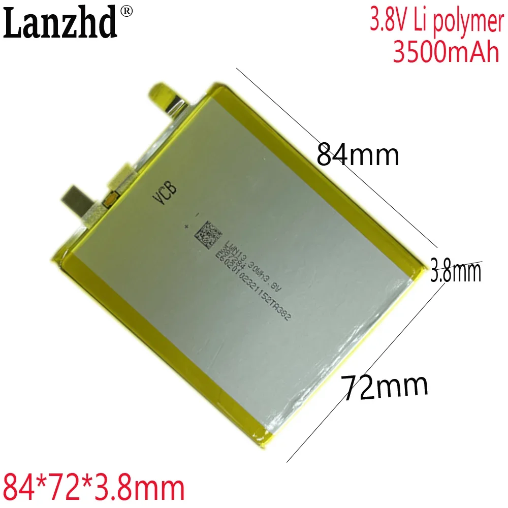 

387284 3.8V Li Polymer lithium battery 3500mAh high voltage 4.35V For laptop mobile power supply battery