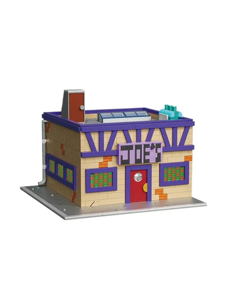 Joes Bar Modulare Gebäude Klemmbausteine Set Klassische Stadt Straßenszene Bausteine Modellbausatz DIY Montage mit Buntfensterdetails Spielzeug für Erwachsene Ideales Geburtstags Feiertags Geschenk