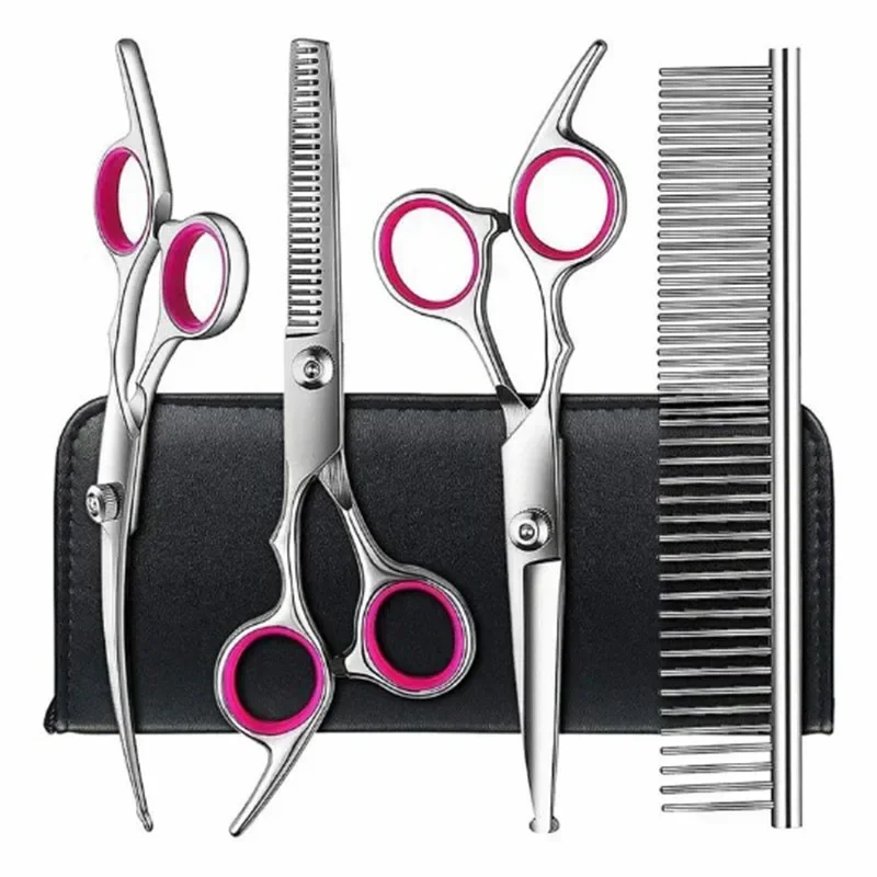 

Hairdresser Steel Stainless Cutting Suit 5pcs/set Grooming Dogs Scissors For Tools Pet Barber Professional Animal