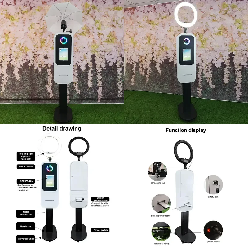 New Design Modern Portable iPad Photo Booth with Camera Hole for Party Suppliers US Warehouse Inventory