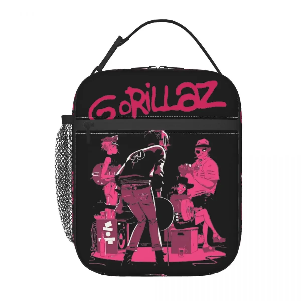 Gorillaz-Isolados Lunch Bag, Alta Capacidade, Banda Music Container, Saco Térmico, Tote Lunch Box, Escola Outdoor Food Bolsas