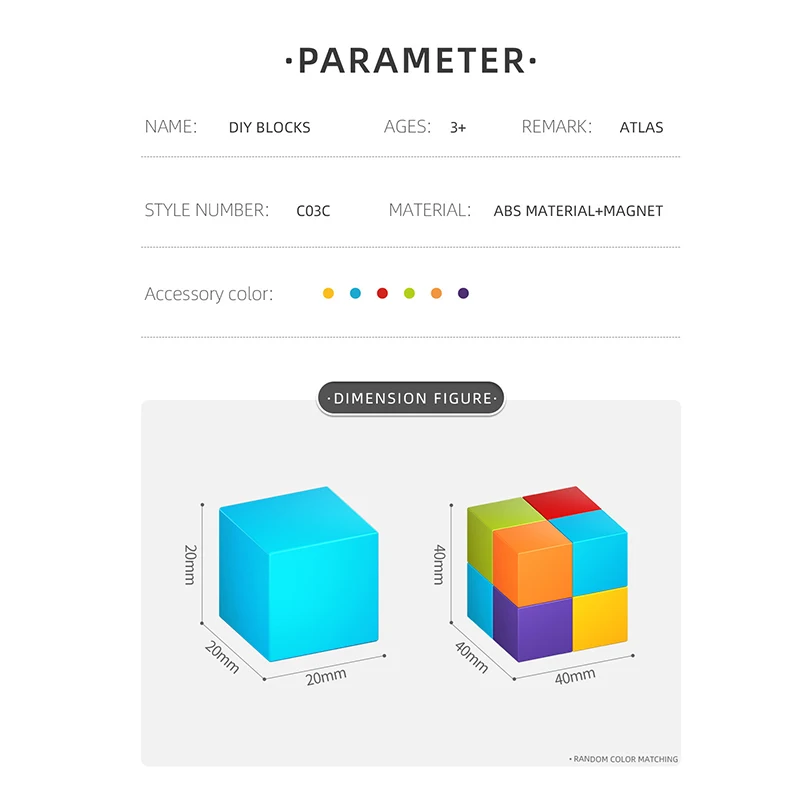 DIY 자석 큐브 빌딩 세트 - 어린이를 위한 STEM 학습 블록, 조기 교육 건설 장난감