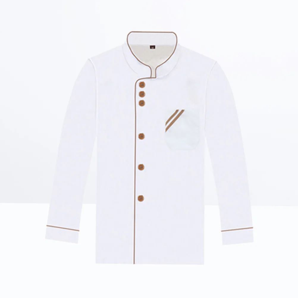 

Long Sleeve Chef Coat Unisex Oil Proof Breathable Work Clothes Easy Wash For Restaurant Hotel Kitchen Resistant