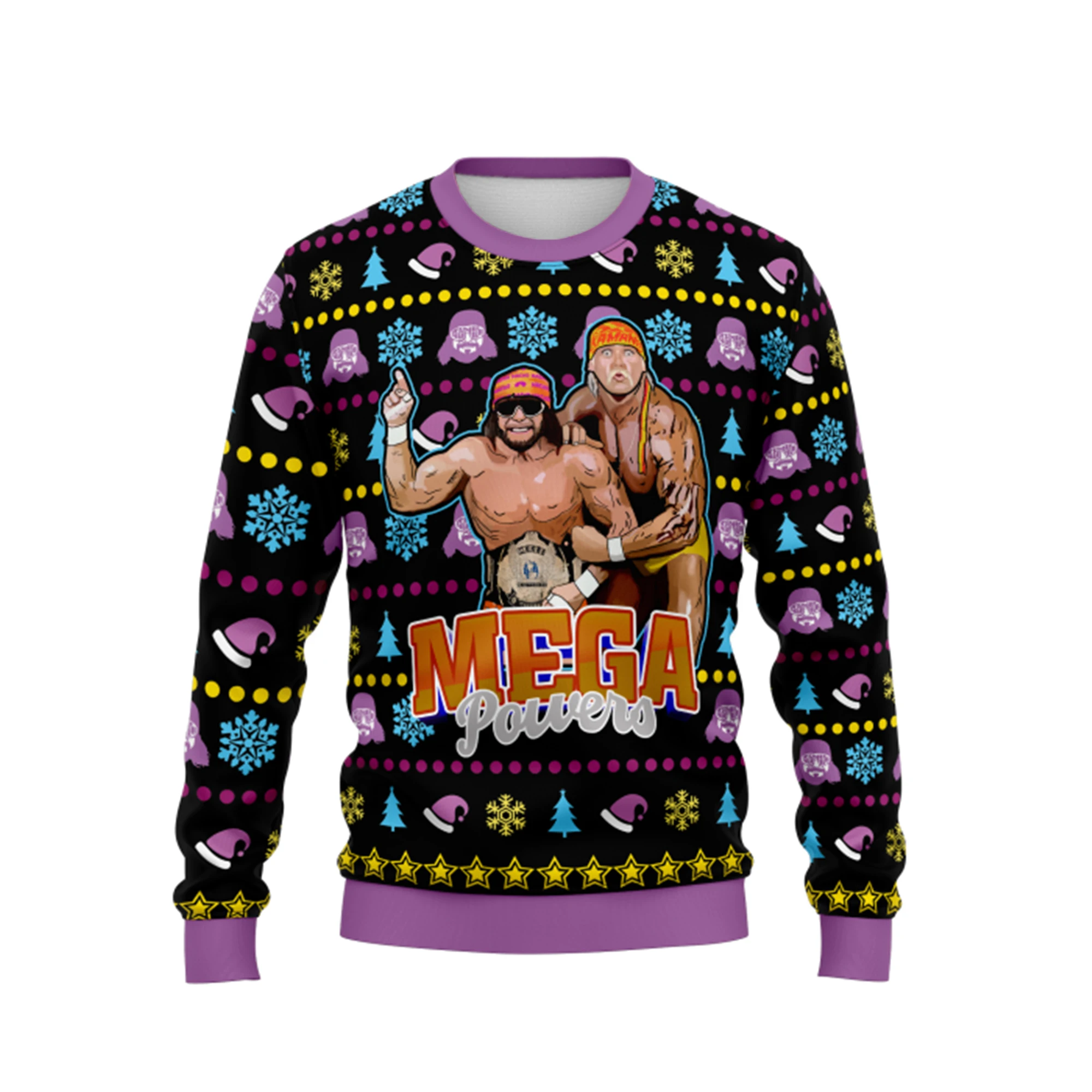 2025 جديد ميجا باورز هالك هوغان راندي سافاج جرافيك البلوز القبيح عيد الميلاد مضحك بنين بنات الكبار البلوز بلايز عادية #1