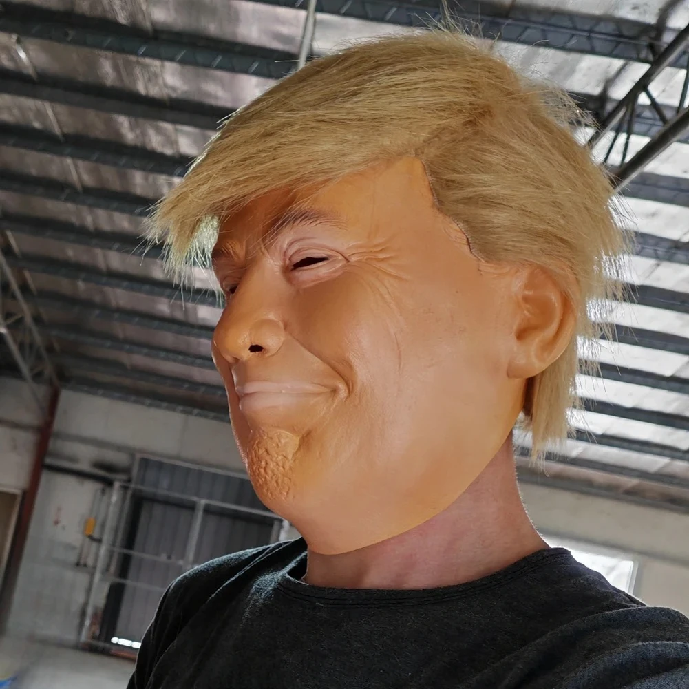 

Funny Trump Figure Mask American Campaigner Mask Donald Trump Halloween Cosplay Mask for Festival Halloween Easter Costume Party
