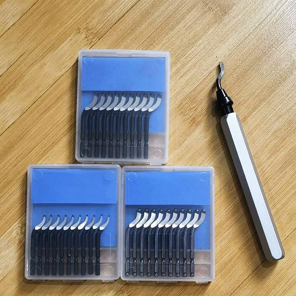 360-Degree Swivel Deburring Tool Kit For Various Materials DIY Projects Long-Lasting Performance Replaceable Blades