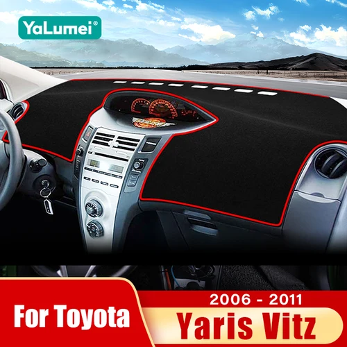 Para Toyota Yaris Vitz 2006 2007 2008 2009 2010 2011 salpicadero de coche cubierta parasol instrumento escritorio almohadilla antideslizante Accesorios