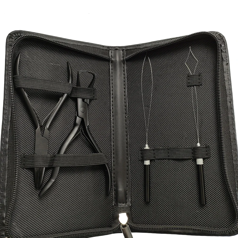 Hair Extensions Tools Hair Extension Pliers Sets Kit Stainless Steel Pro Long Angle Itip Professional Pliers for Commercial