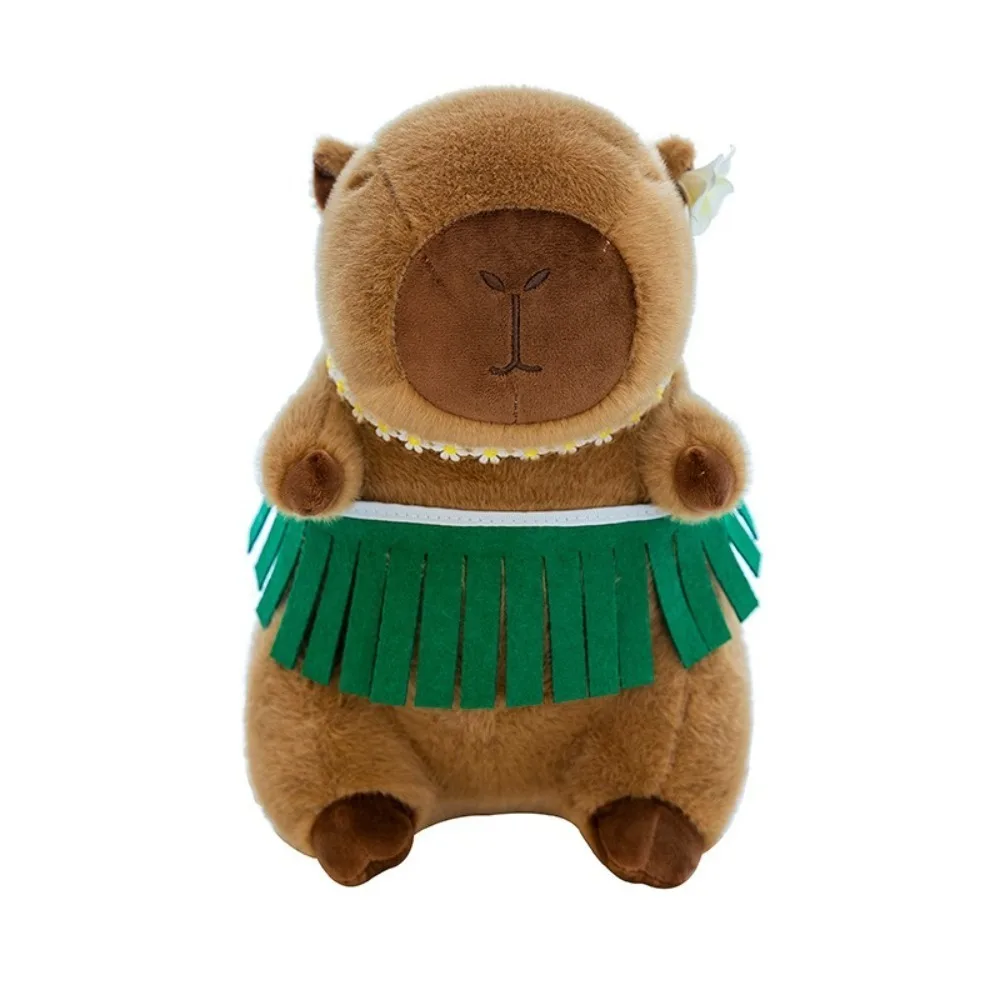 

New Capybara Plush doll with Beach Skirt Full Filling Simulation Animal 20/30/40cm Plush Fluffty Animal Doll Gift